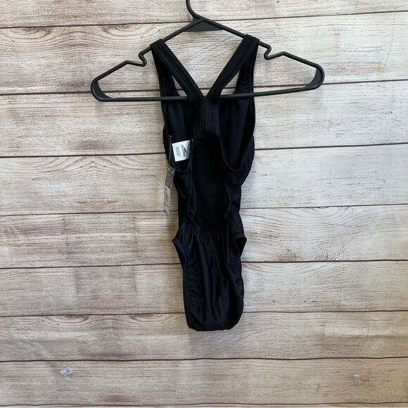 NEW WITH TAGS SPEEDO SOLID SUPER PROBACK ONE PIECE SWIMSUIT IN BLACK - Picture 7 of 7